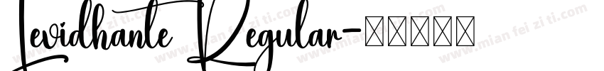 Levidhante Regular字体转换